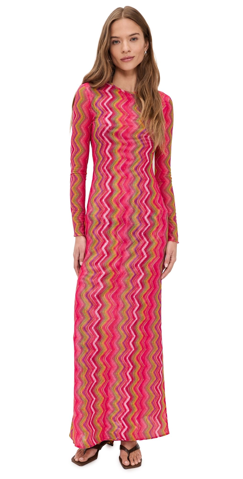 Eywasouls Malibu Scarlet Dress Electric Wave Pink M