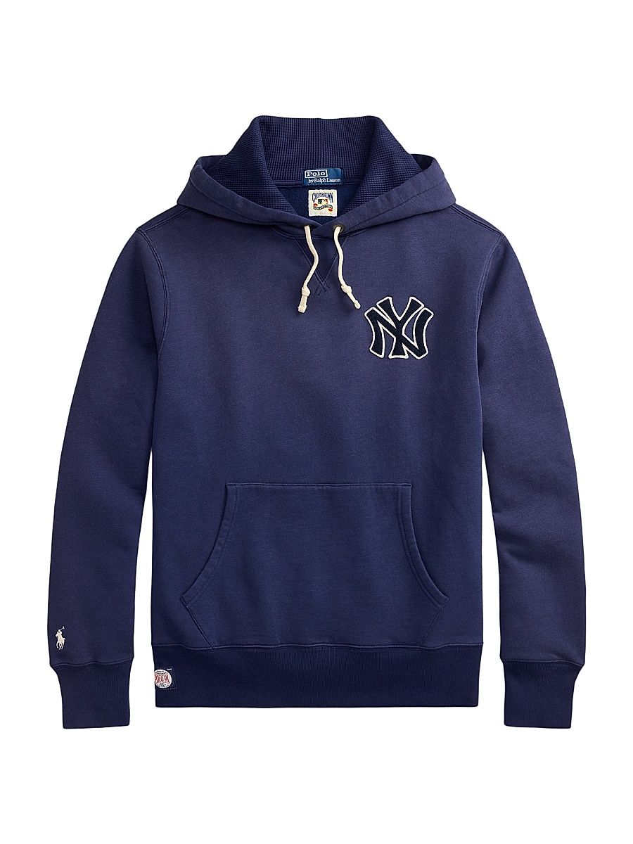 Men's Yankees Vintage Fleece Hoodie - Dark Cobalt - Size XXL