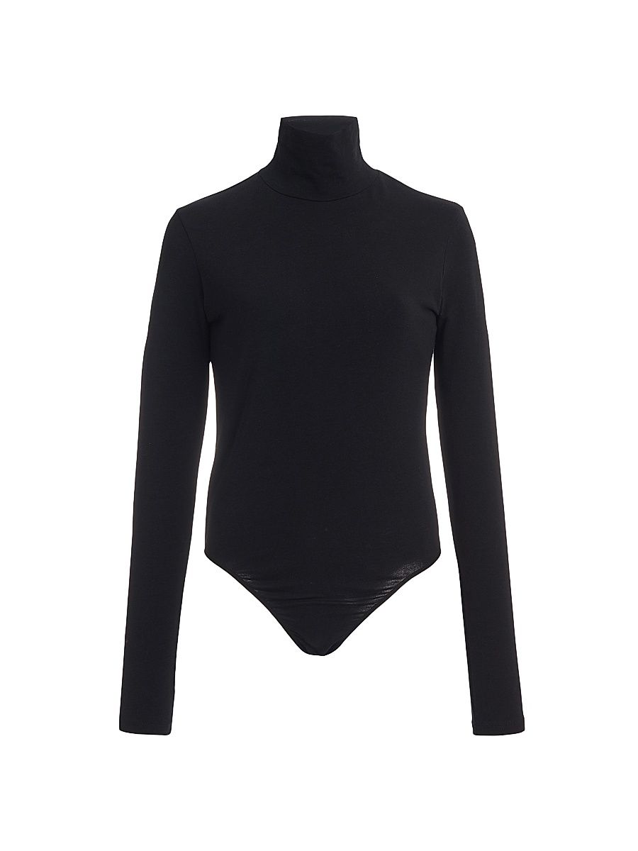 Women's Turtleneck Bodysuit - Black - Size XS