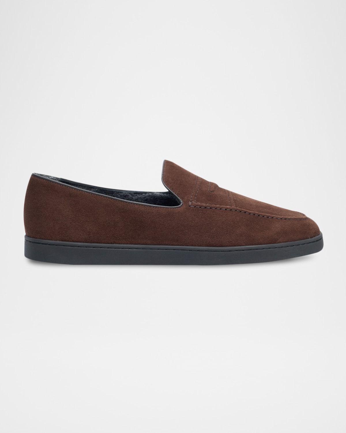 Men & apos;s Pebbles Shearling-Lined Suede Loafers