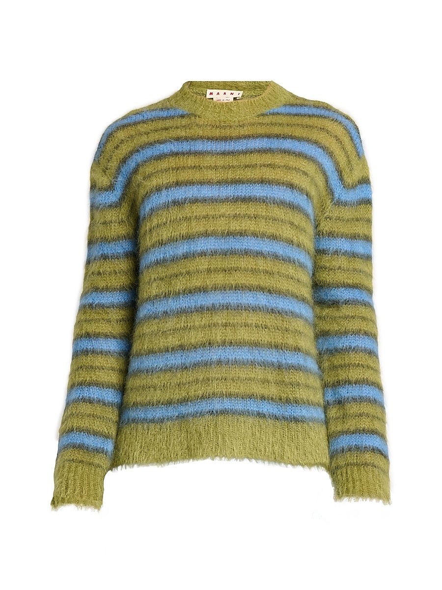 Men's Fuzzy Wuzzy Brushed Stripe Sweater - Acid - Size 44