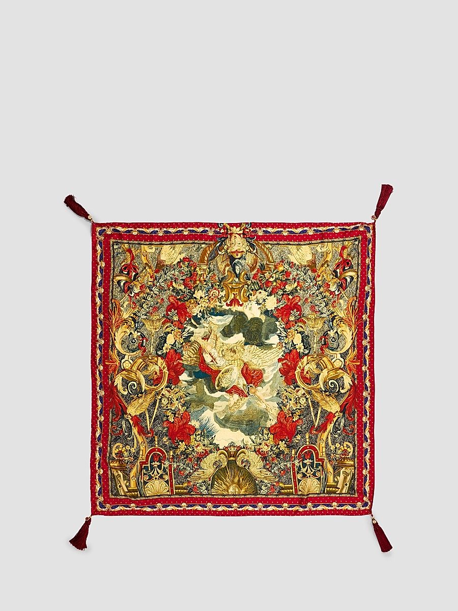 Women's Embellished Printed Silk Scarf - Met Starb