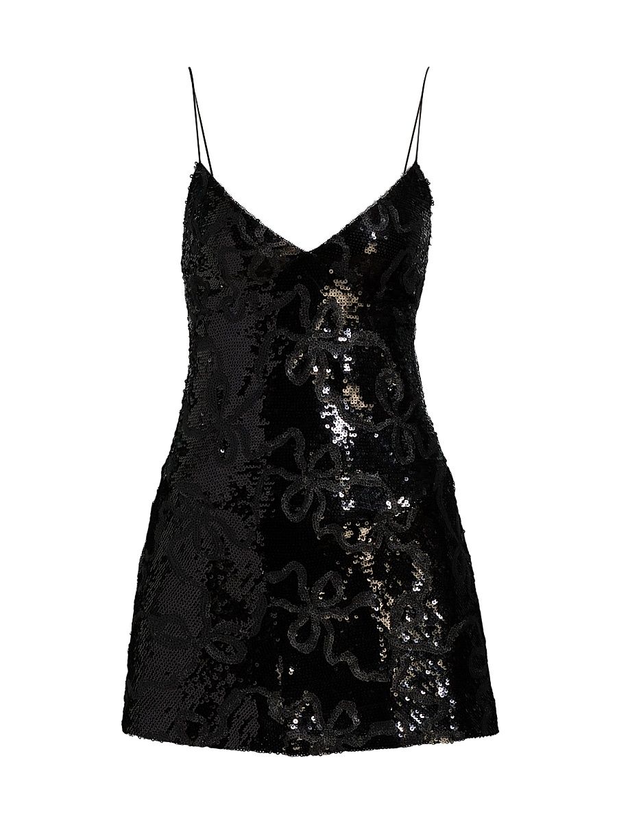 Women's Sabeline Sequined Minidress - Black - Size 10
