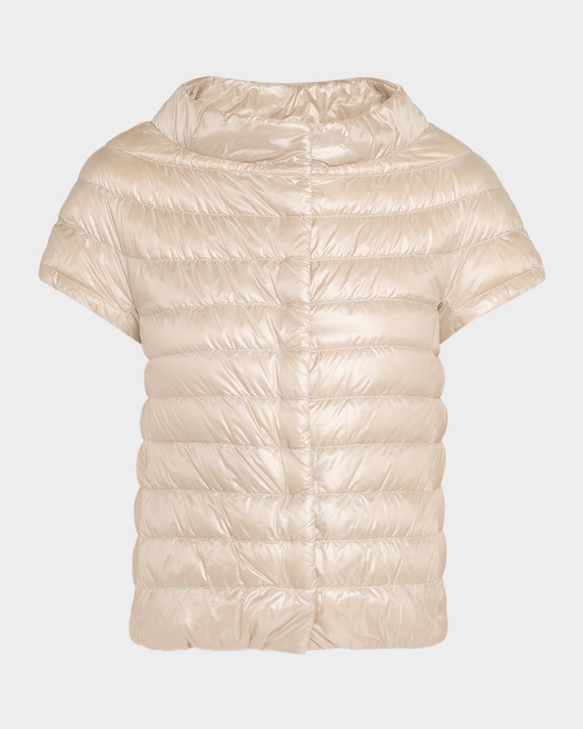 Emilia Water-Resistant Ultralight Nylon Puffer Cape