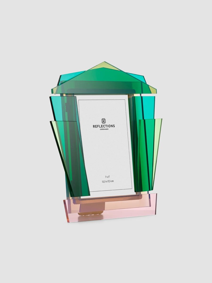 Reflections Copenhagen Reflections Copenhagen Memory Collection Dearest 5" x 7" Crystal Frame - Green