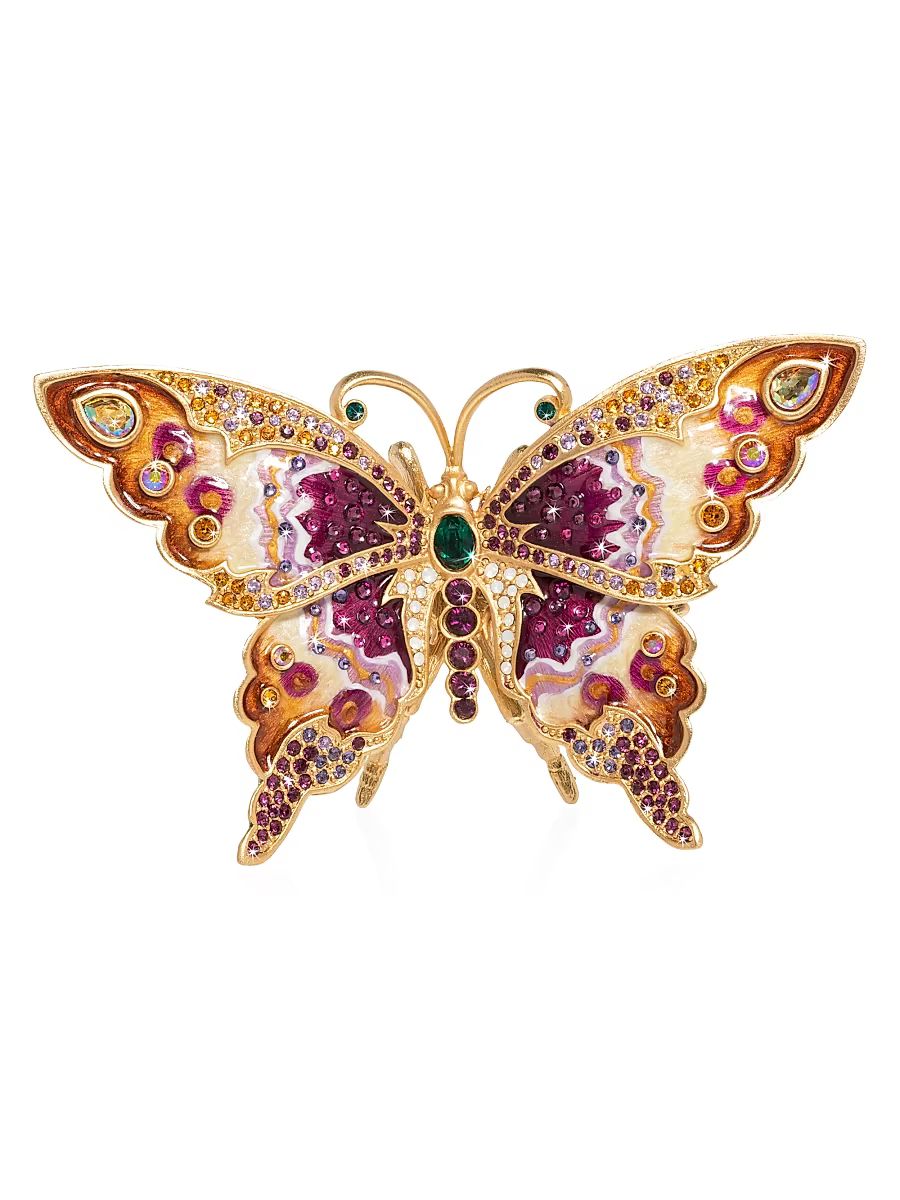 Lea Medium 14K Yellow Godlplated & Swarovski Crystal Butterfly Figurine