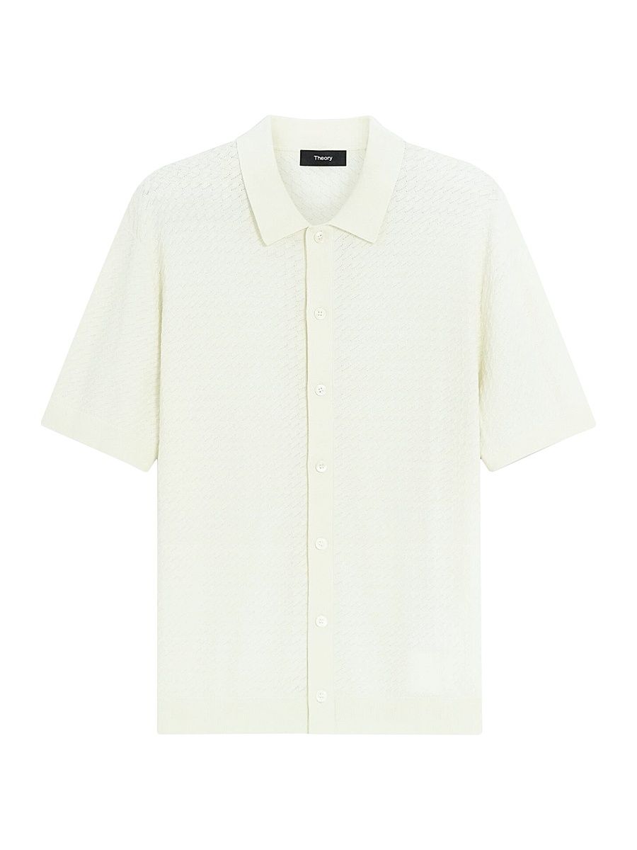 Men's Cairn Tactile Cotton Button-Front Shirt - Dark Mocha - Size Large