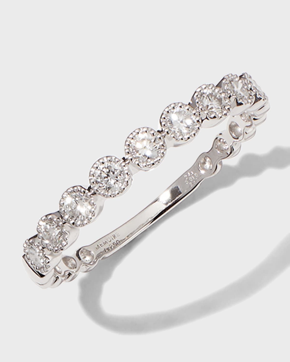 White Gold 9-Diamond Bezel Ring