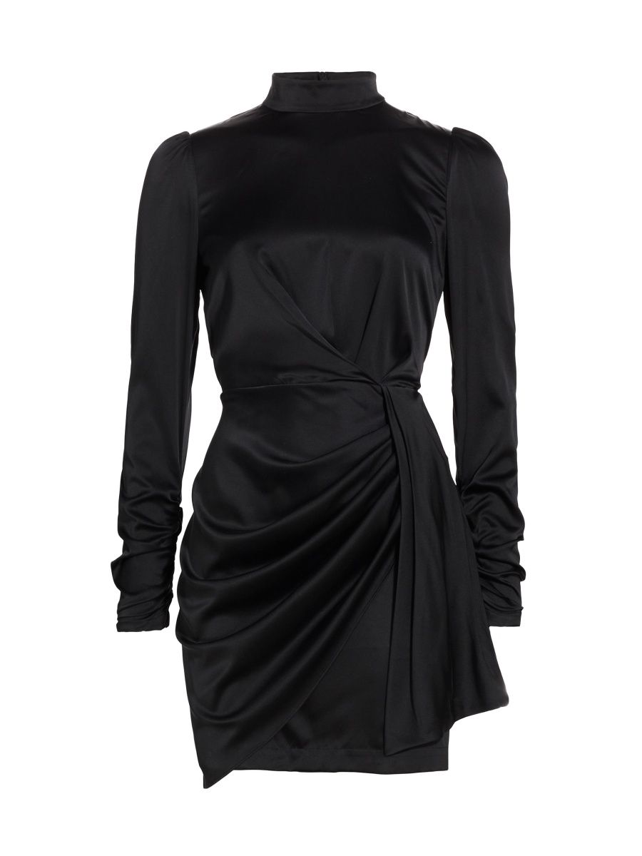 Zimmermann Women's Draped Silk Minidress - Black - Size 0