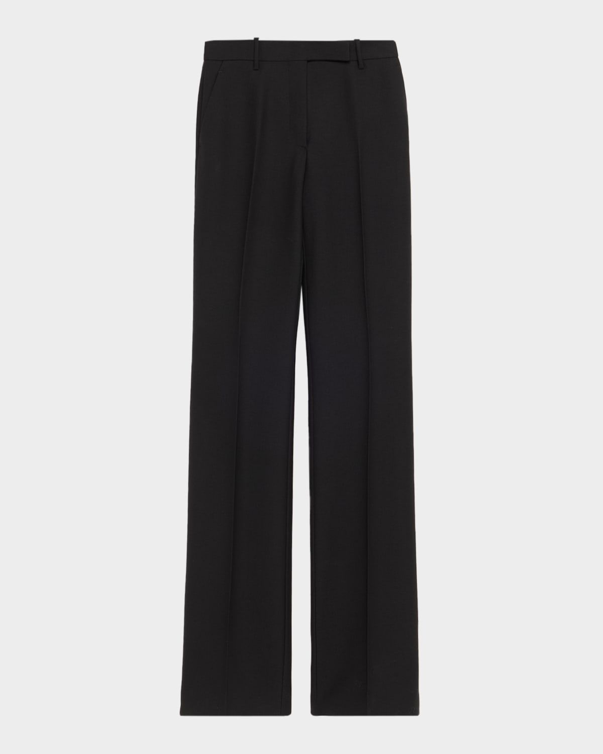 Wool-Blend Straight-Leg Pants