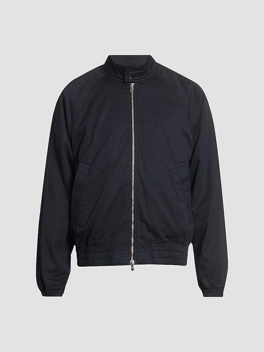 Men Cory Twill Bomber Jacket - Faded Black - Size Small