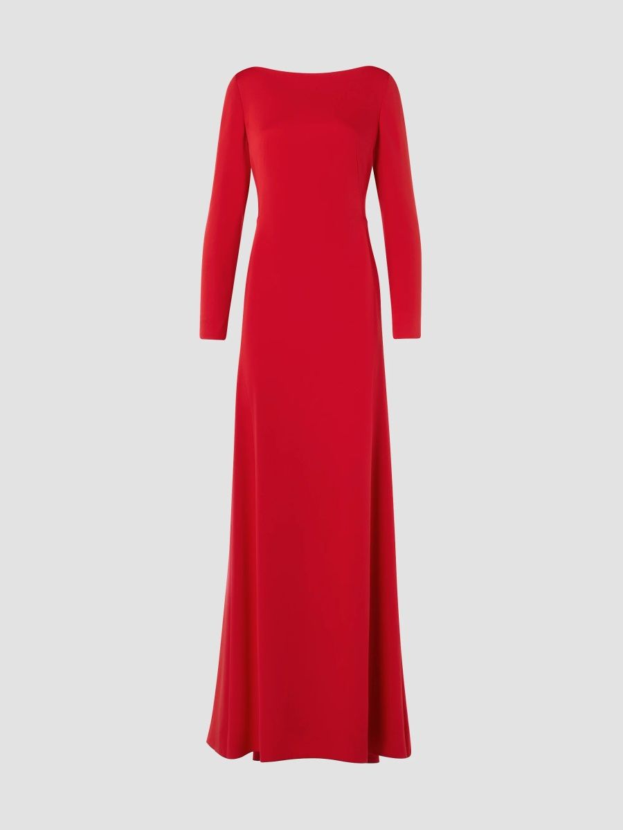 Akris Women's Stretch Silk Crêpe A-Line Gown - Caladium Red - Size 14