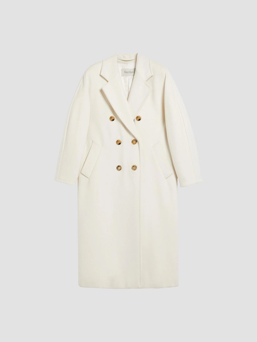 Max Mara Women's Icon Madame Wool Cashmere Double-Breasted Coat - White - Size 8