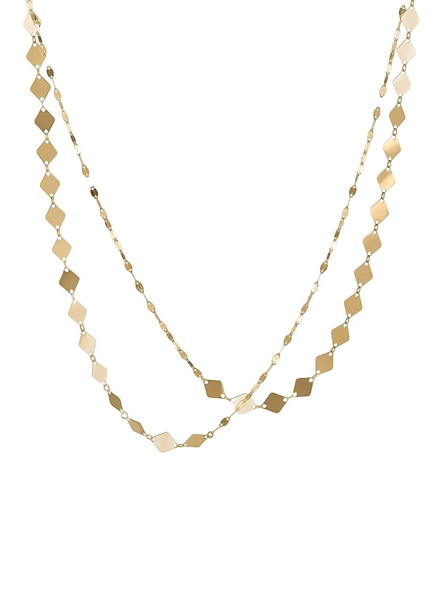 Women's Laser Kite & Blake Chain 14K Yellow Gold Double-Strand Necklace - Yellow Gold