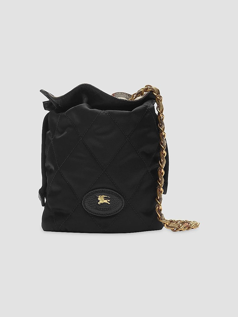 Burberry Women's Quilted Bucket Bag - Black