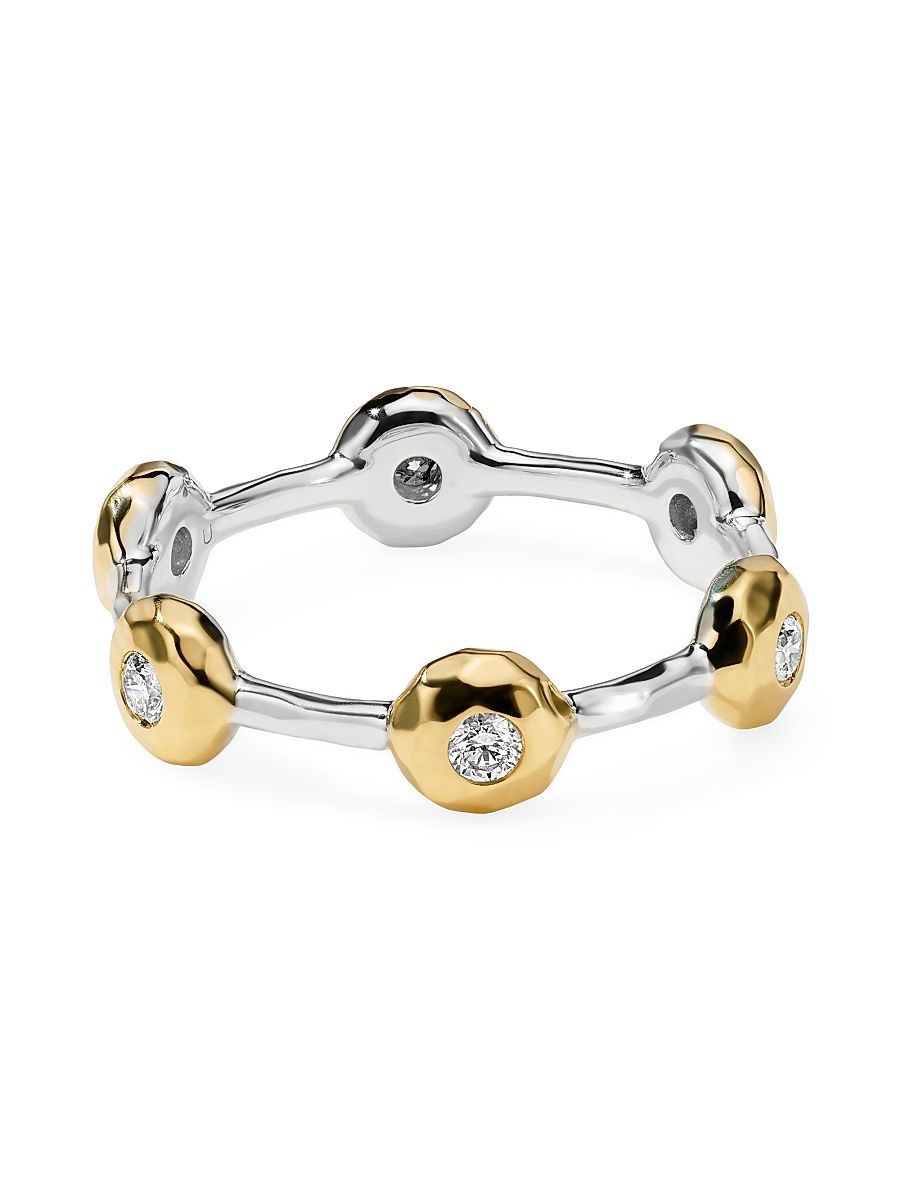 Women's Stardust Chimera Stardust Paparazzi 18K Gold, Diamond & Sterling Silver Ring - Silver - Size 7