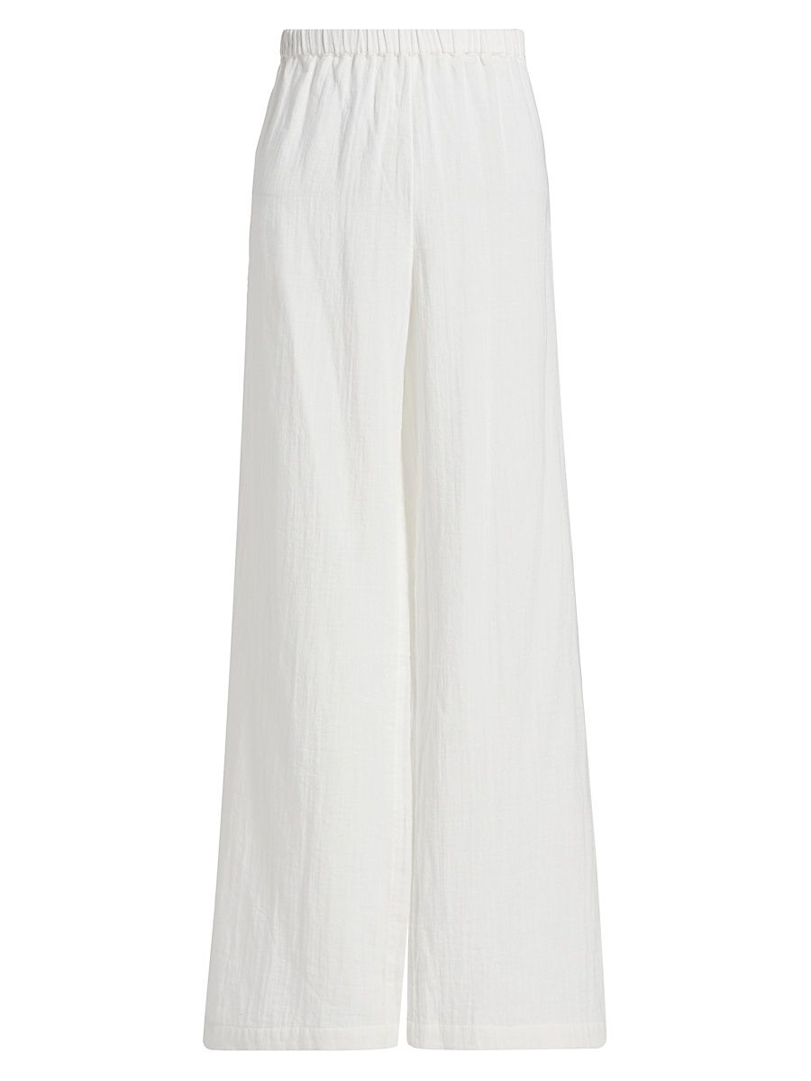 Women's Positano Mid-Rise Cotton Pants - Macadamia - Size Large