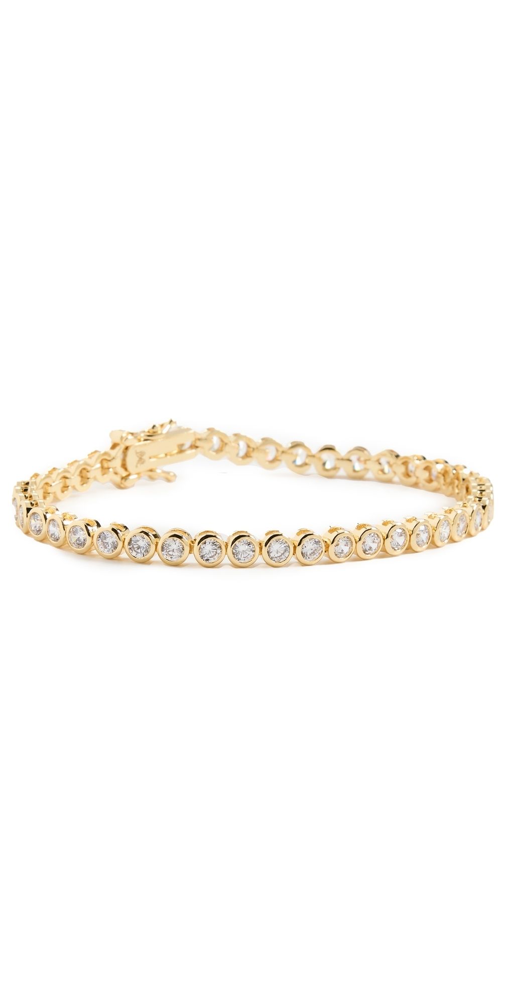 By Adina Eden Gold Bezel Tennis Bracelet Gold One Size