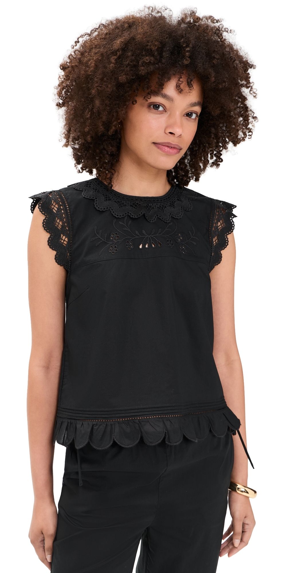 The Garment Kirsten Ruffle Top Black 6