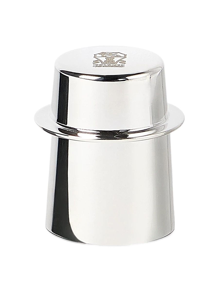 Silver Plated Steel Champagne Stopper - Grey