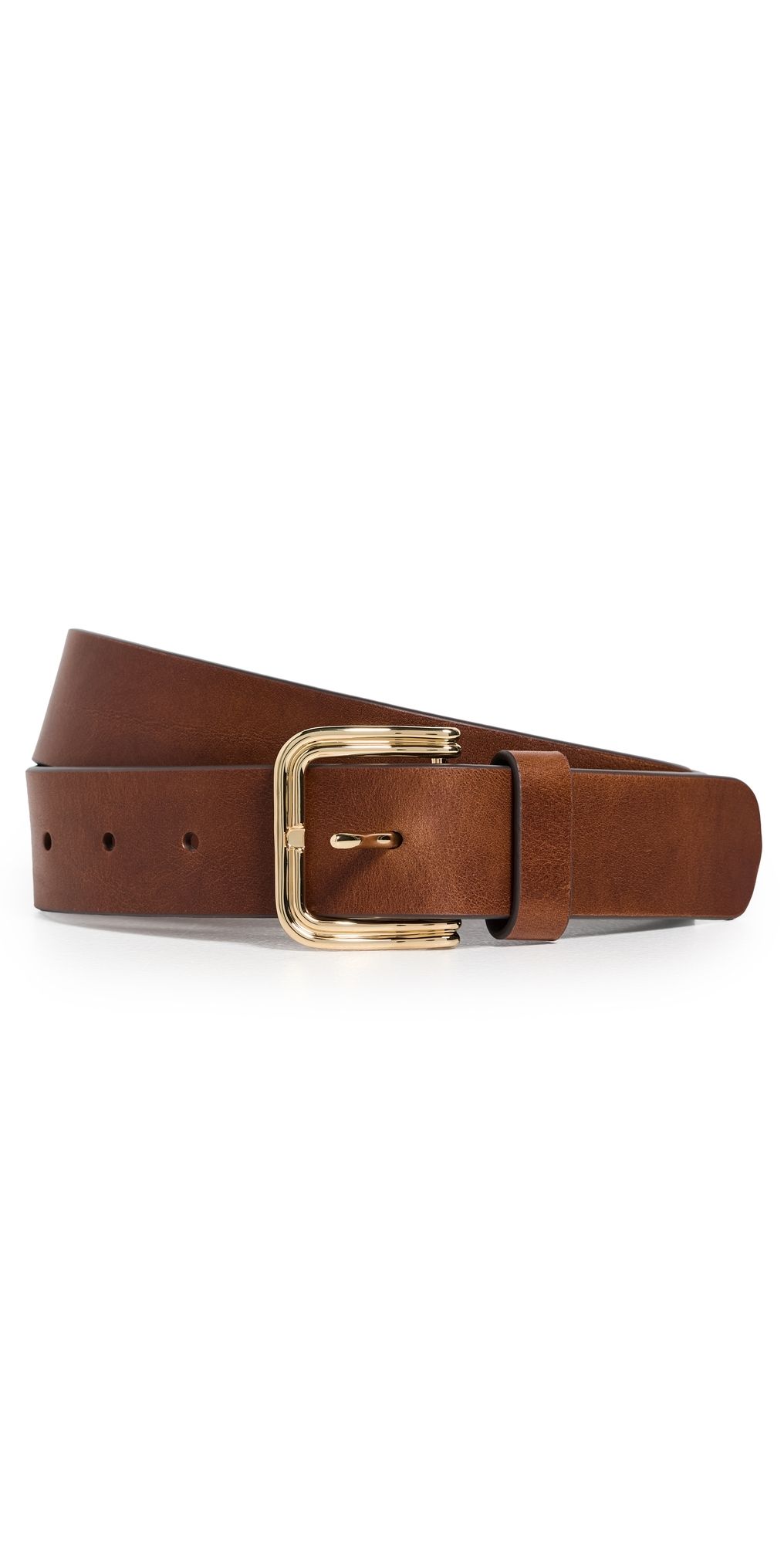 Tory Burch Double Wire Buckle Belt Java/Gold XL