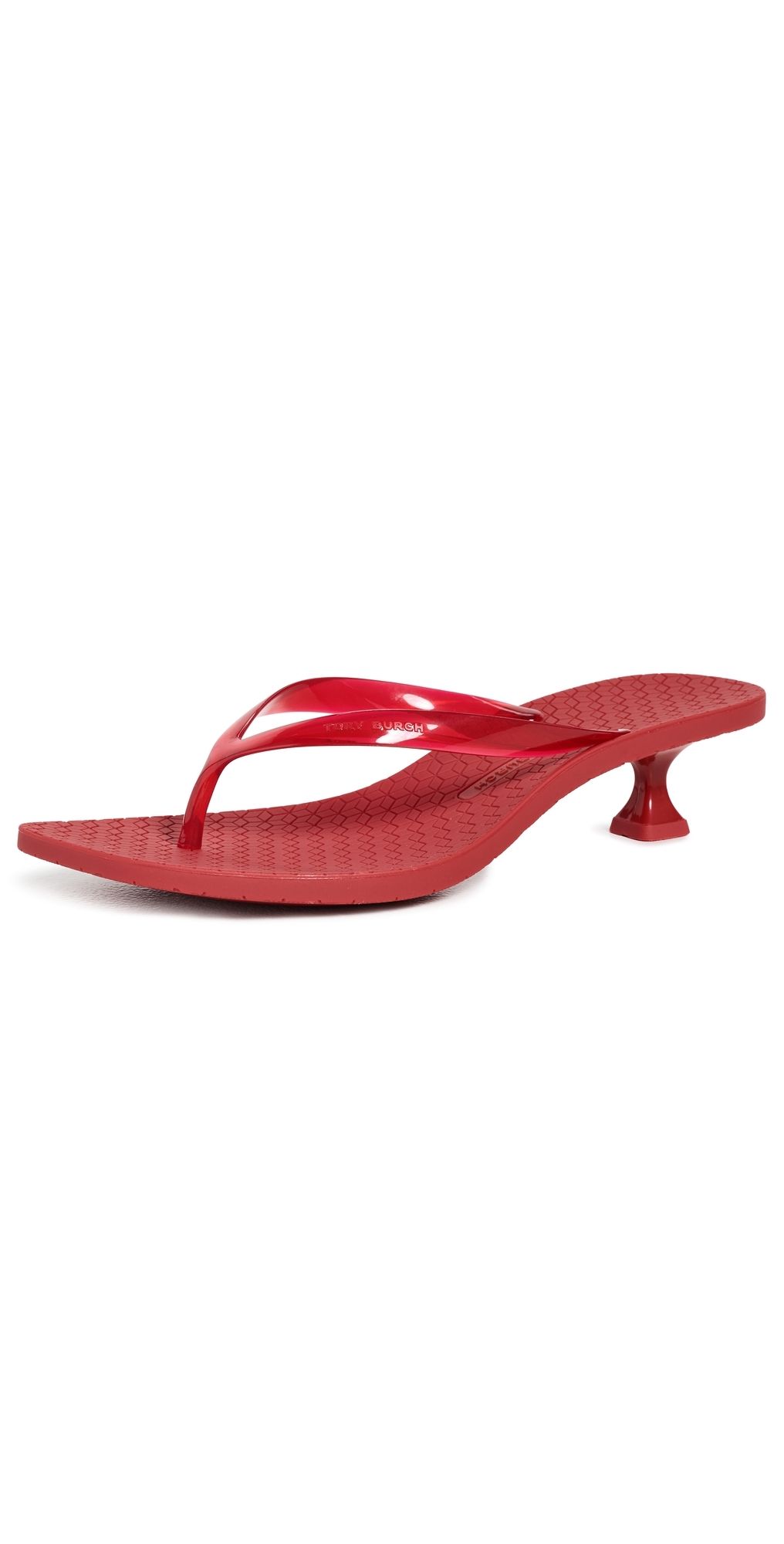 Tory Burch Jelly Heel Flip Flops TOUCAN RED / TOUCAN RED 9
