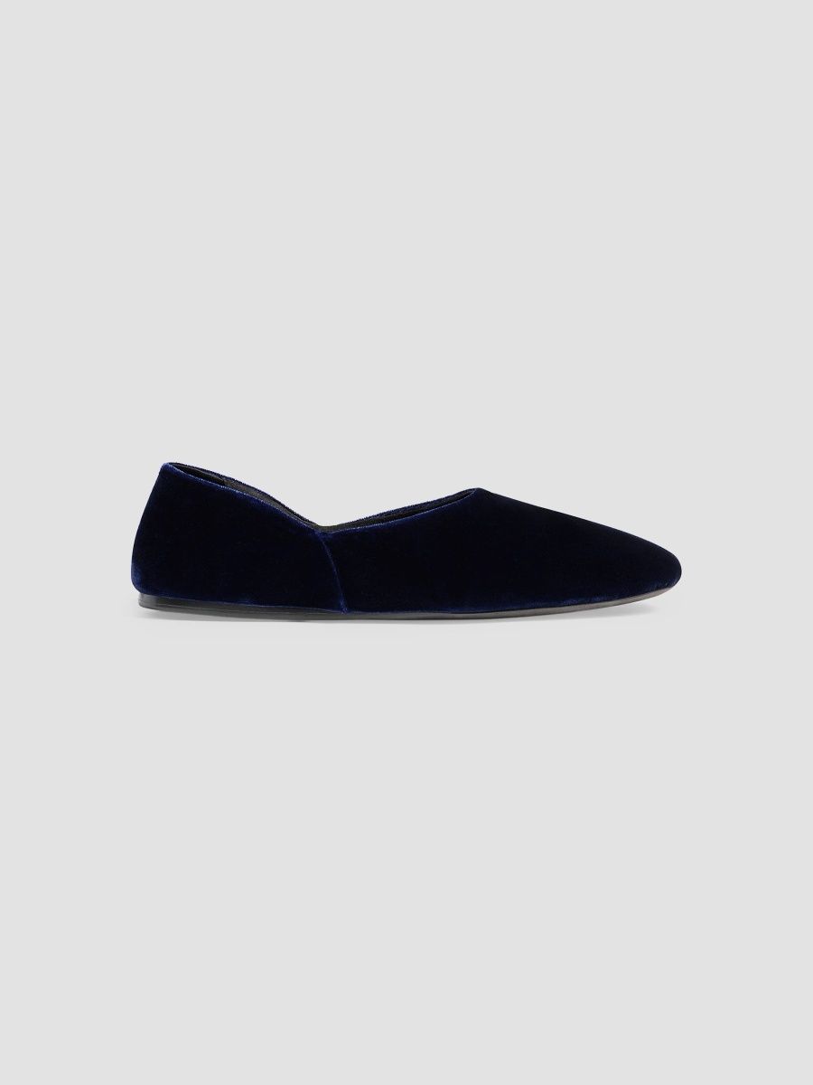 Khaite Women's Velvet Mary Janes - Midnight - Size 12