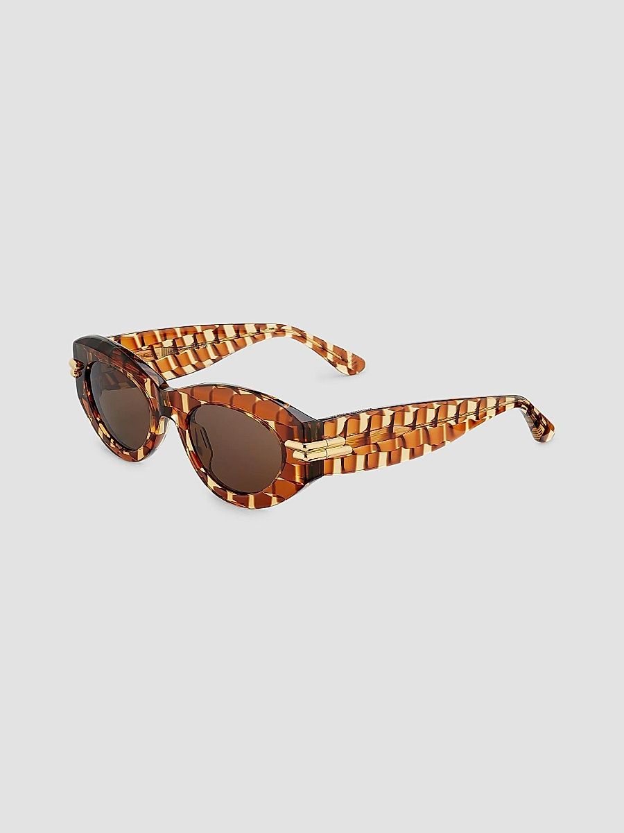 Bottega Veneta Women's Curvy Bold Ribbon 51MM Cat-Eye Sunglasses - Brown