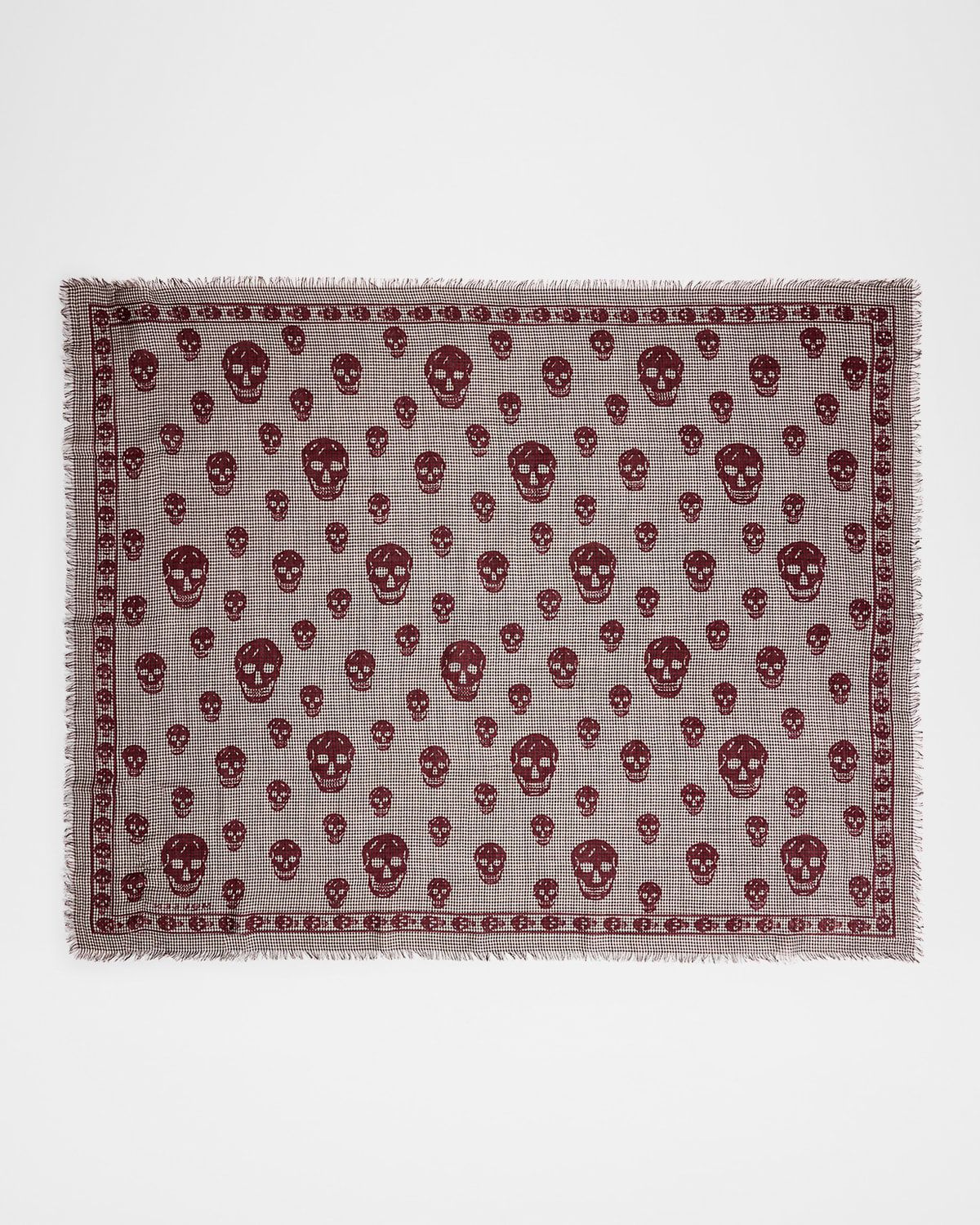 Men & apos;s Skull Houndstooth Scarf