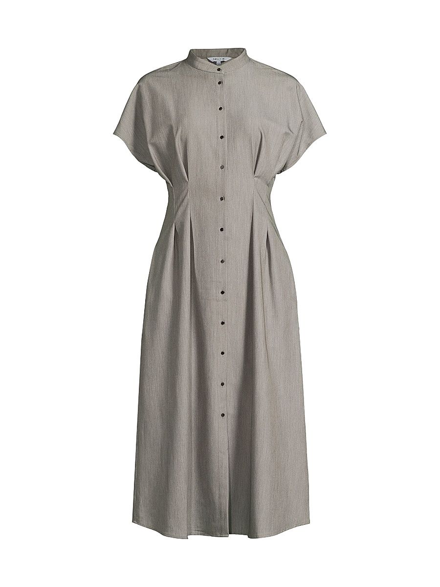 Women's Pleated Modern Fit & Flare Dress - Black White - Size XS