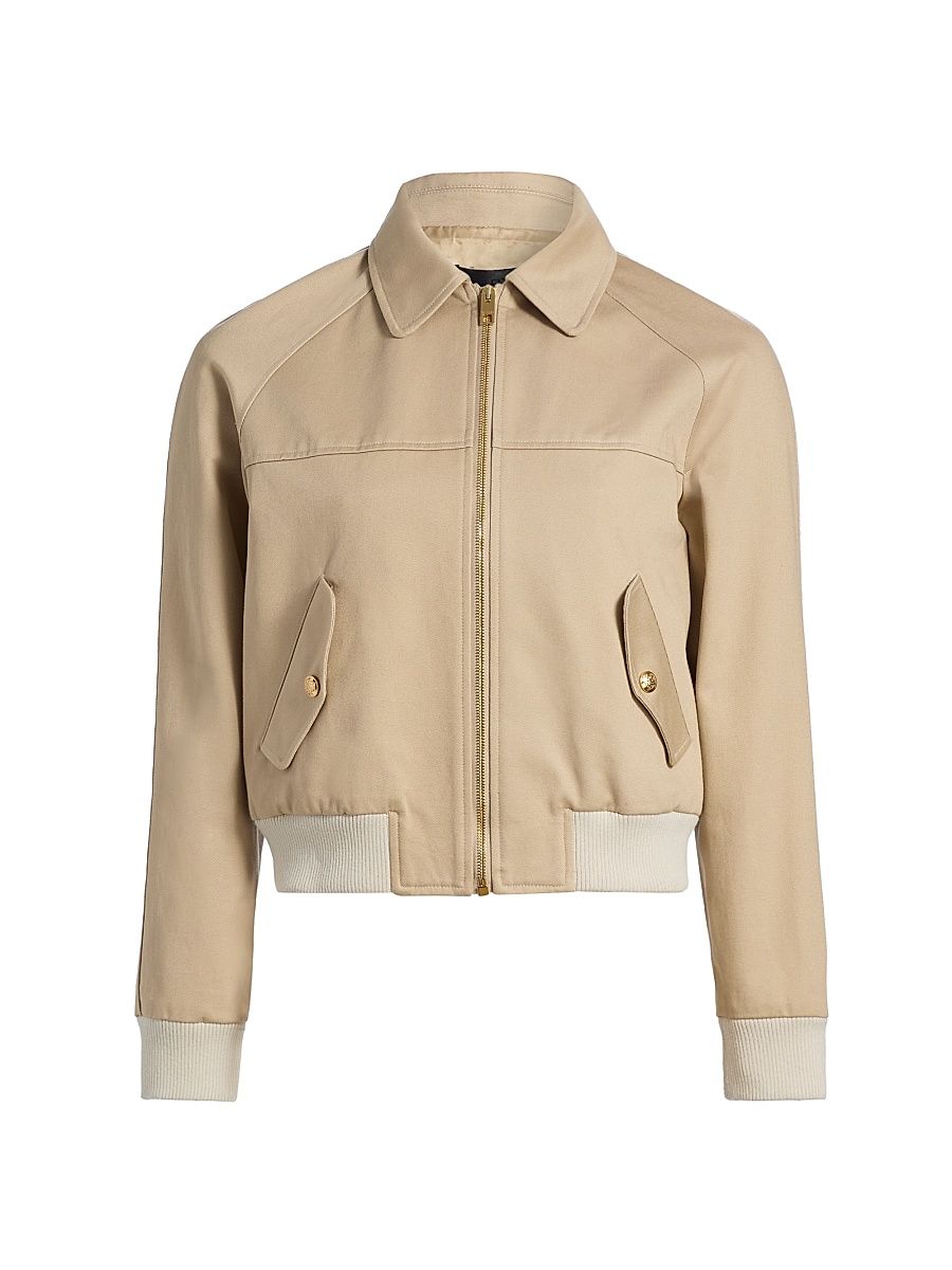 Women's Saul Cotton Bomber Jacket - Beige - Size XL