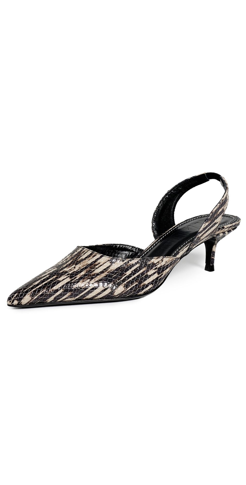 STAUD Sebastian Slingback Heels Porcupine Quill 35