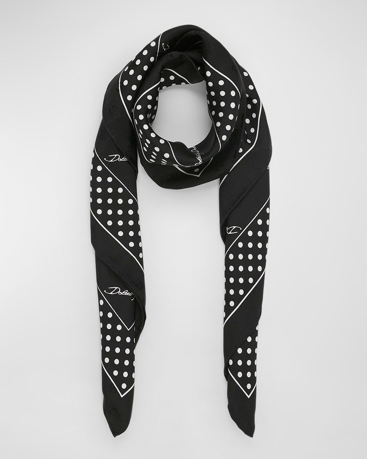 DG Monogram Jacquard Silk Twill Scarf