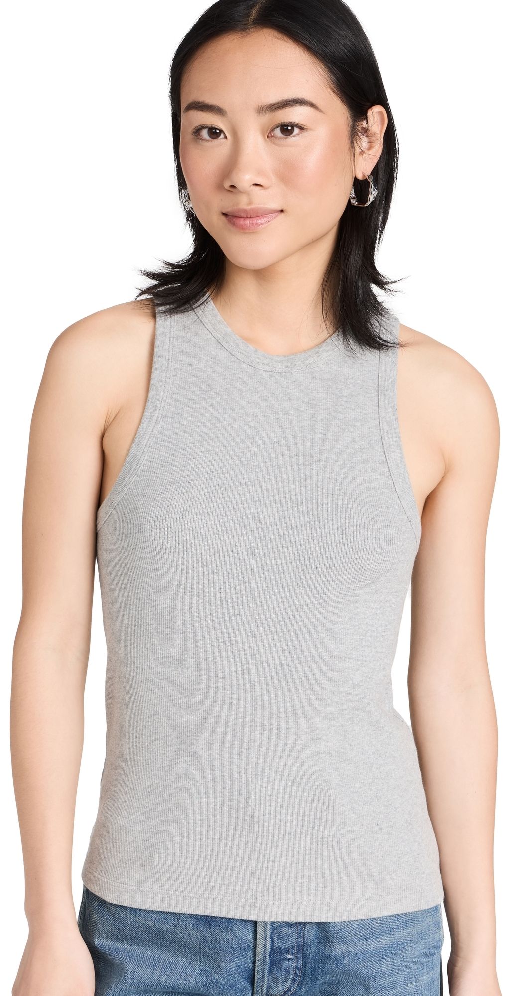 Sold Out NYC The Not So Basic Tank Heather Grey L