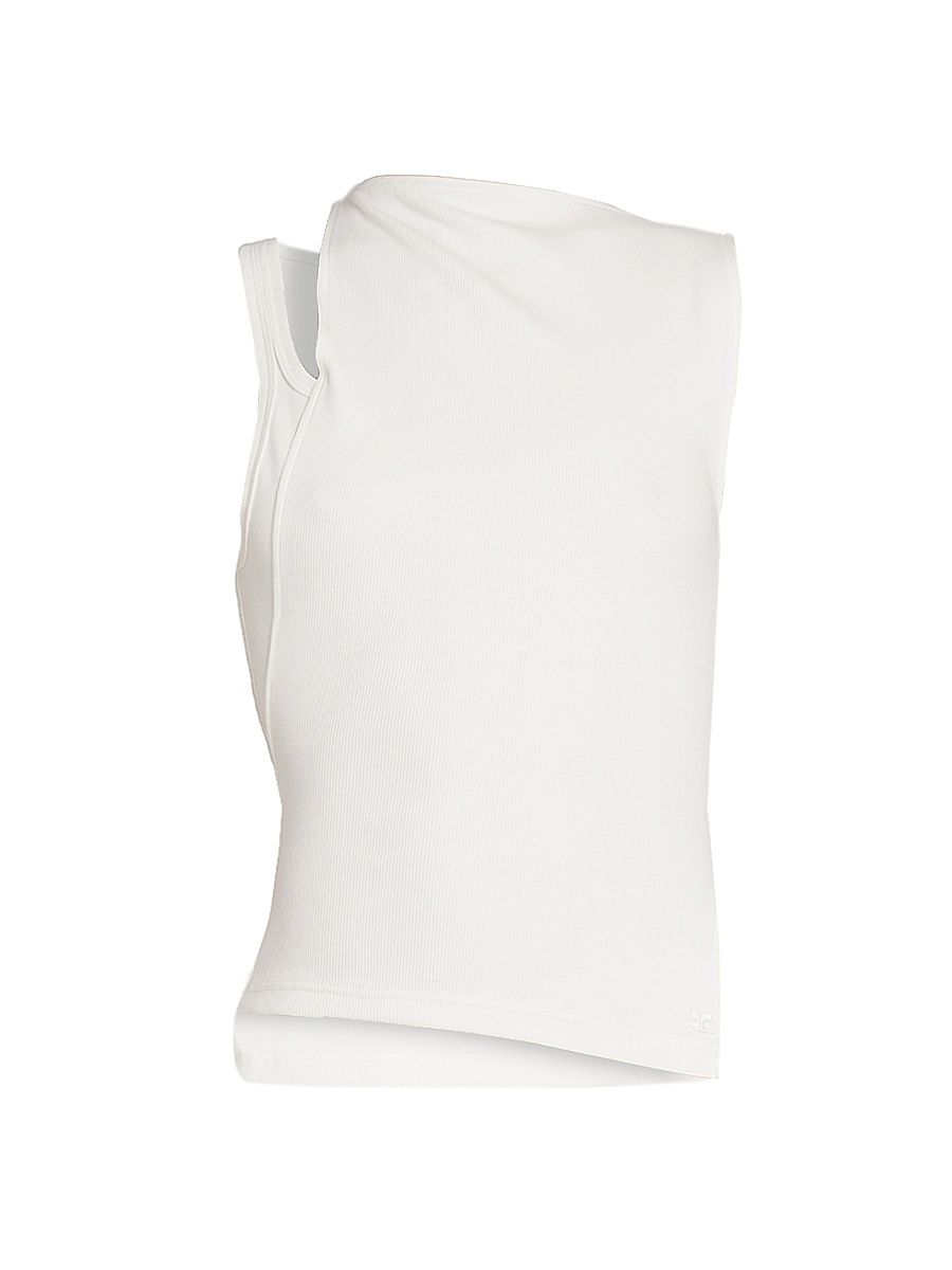 Women's Transverse 90s Rib-Knit Top - Heritage White - Size XS