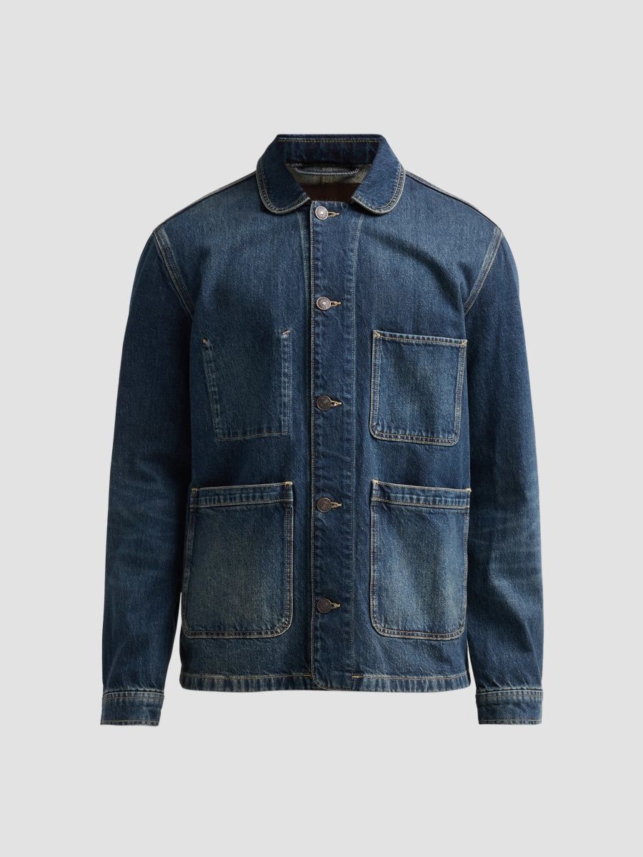 Paige Men's Trevino Cotton Denim Chore Jacket - Deshler - Size XL