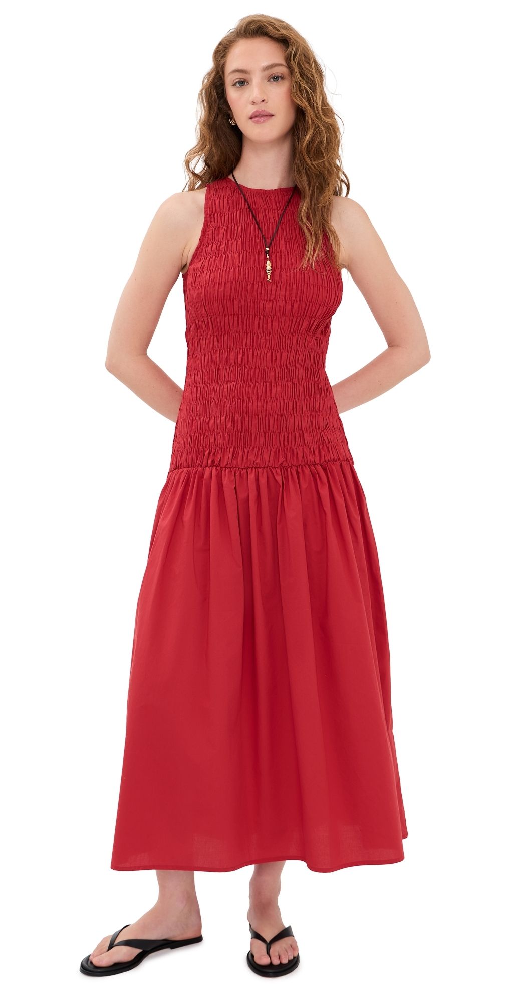 FAITHFULL Sanchia Midi Dress Chilli 12