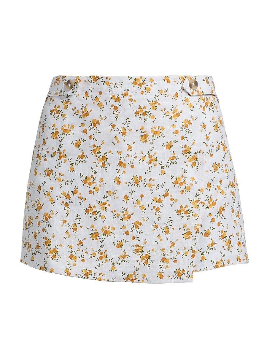 Women's Clover Floral Linen Skort - Adagio - Size 10