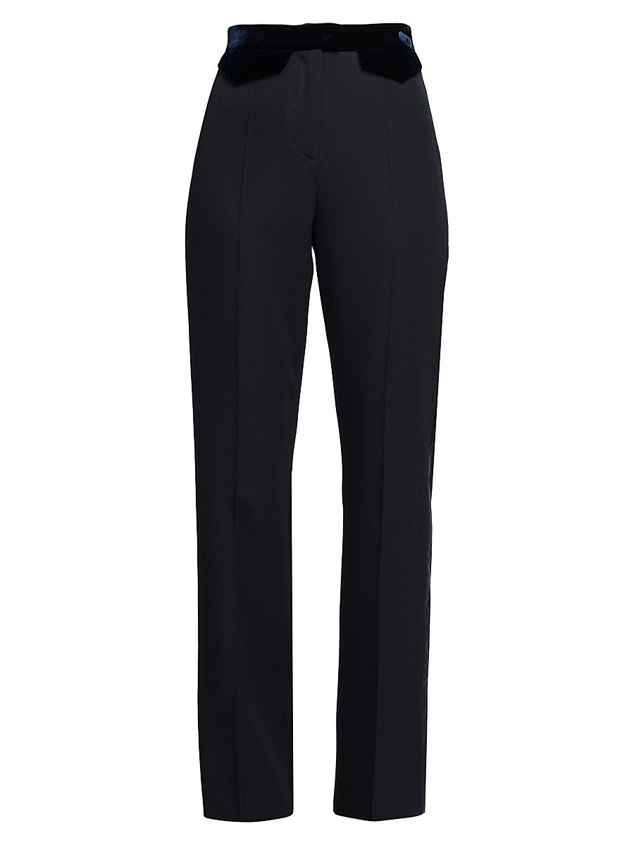 Women's Velvet Waist Slim Pants - Dark Navy - Size 2
