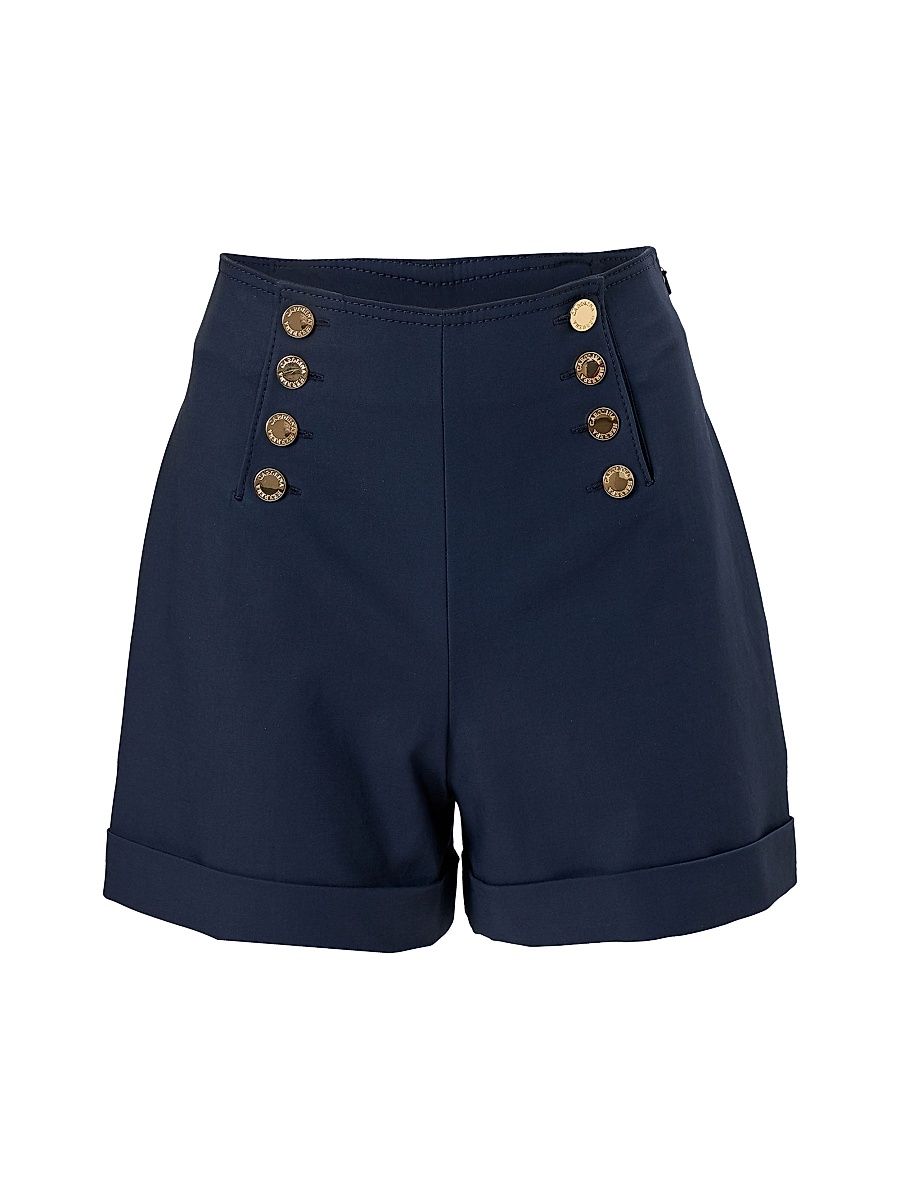 Women's Cabana High-Rise Wide-Leg Shorts - Midnight - Size 6