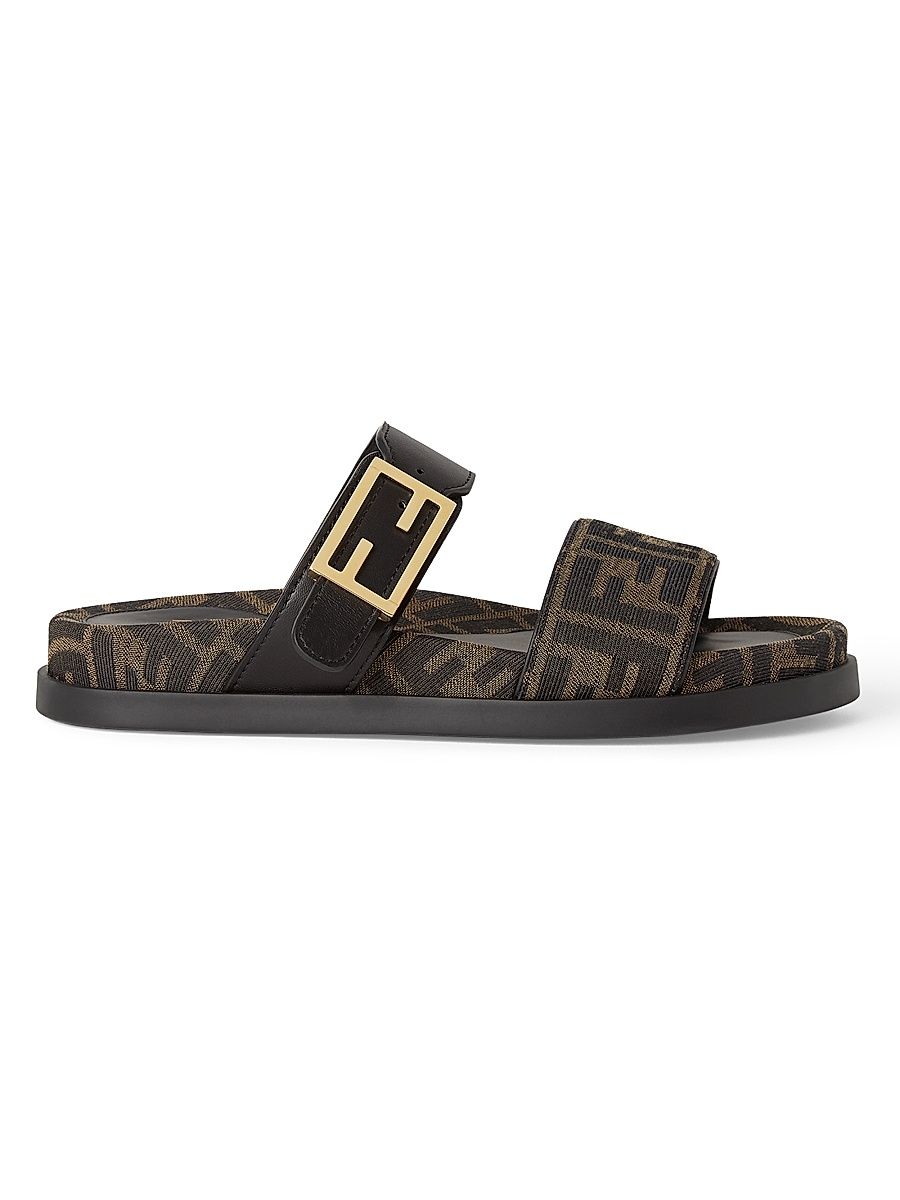 Women's Fendi Feel Sandals - Tabacco Nero - Size 10