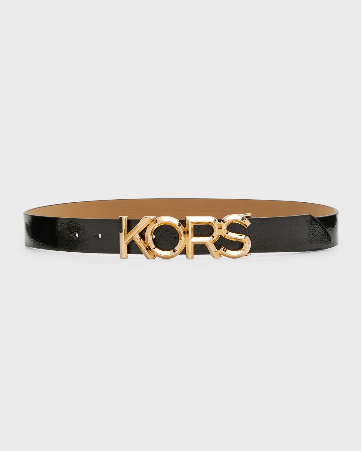 Logo Patent Leather Belt