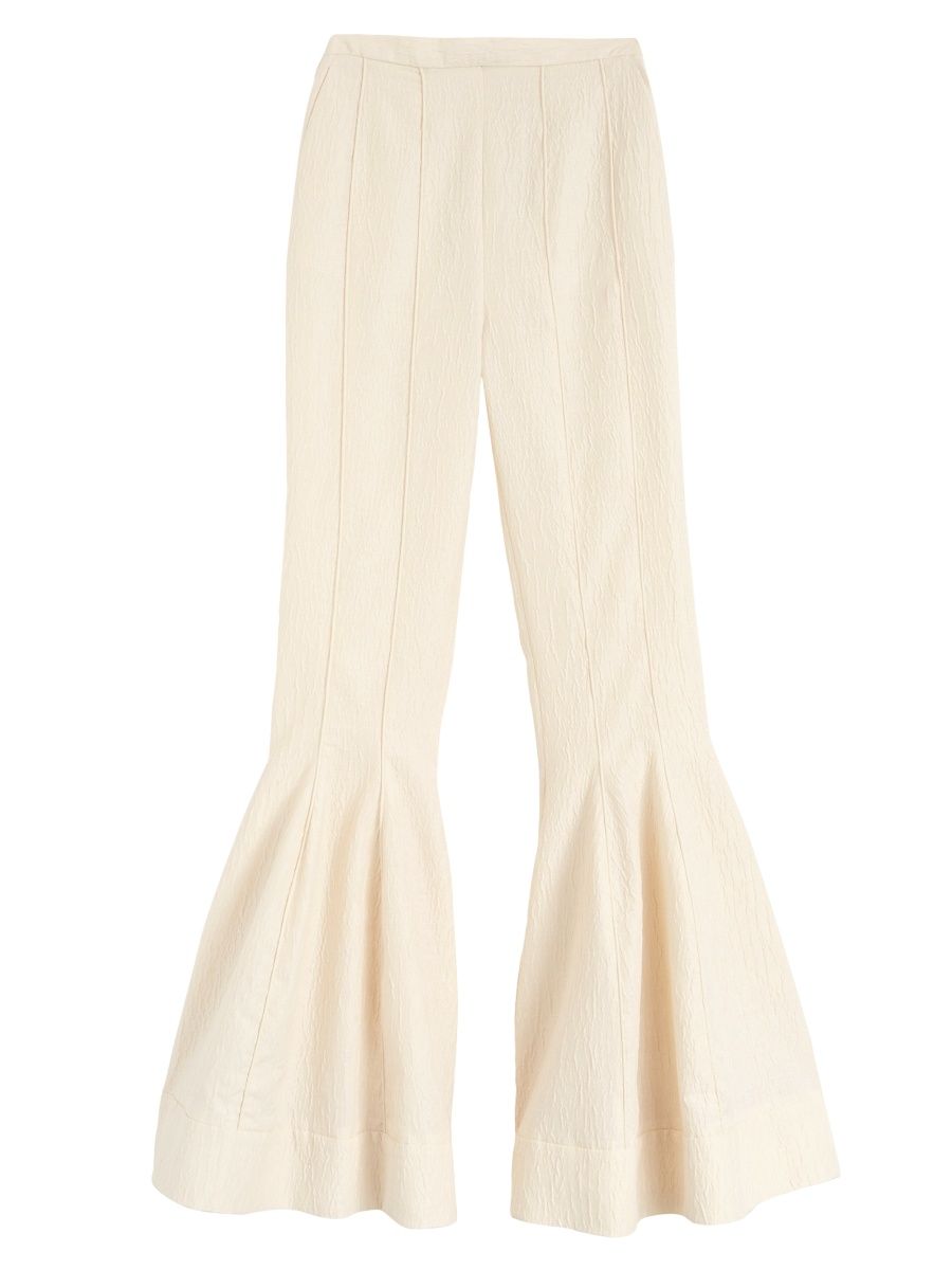 Rosie Assoulin Women's Celery Cloque Kick-Flare Pants - Chantilly - Size 2