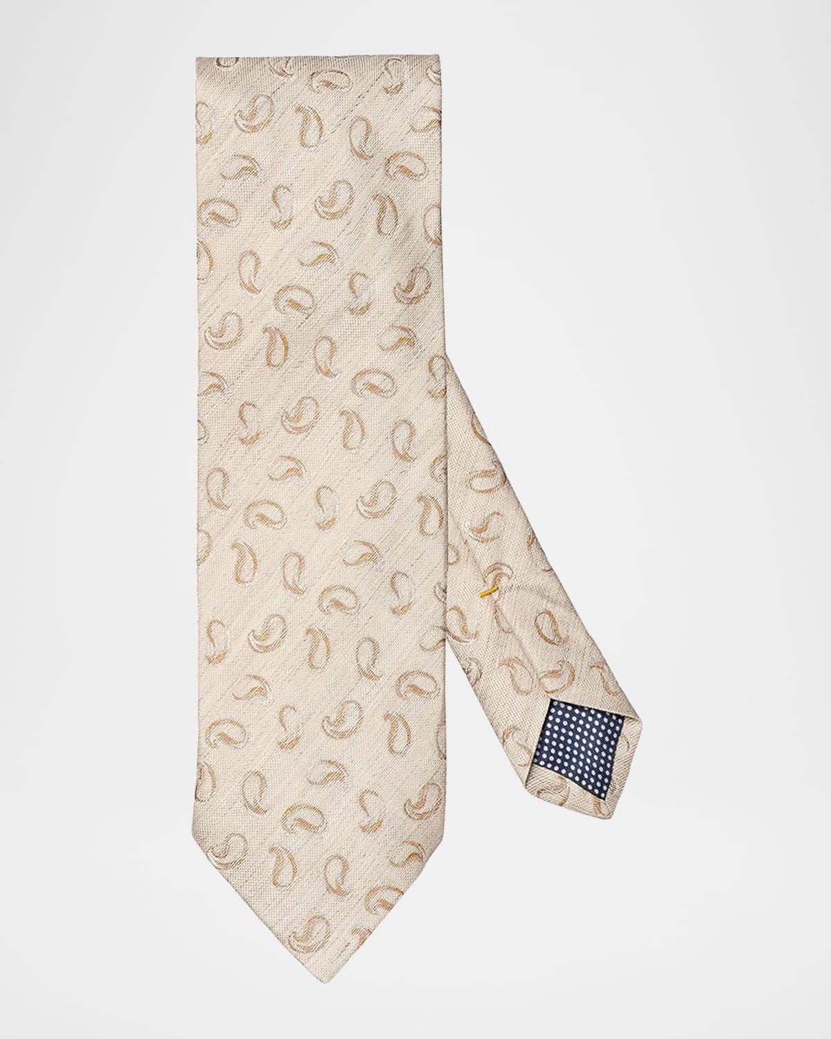 Men & apos;s Paisley Silk and Linen Tie