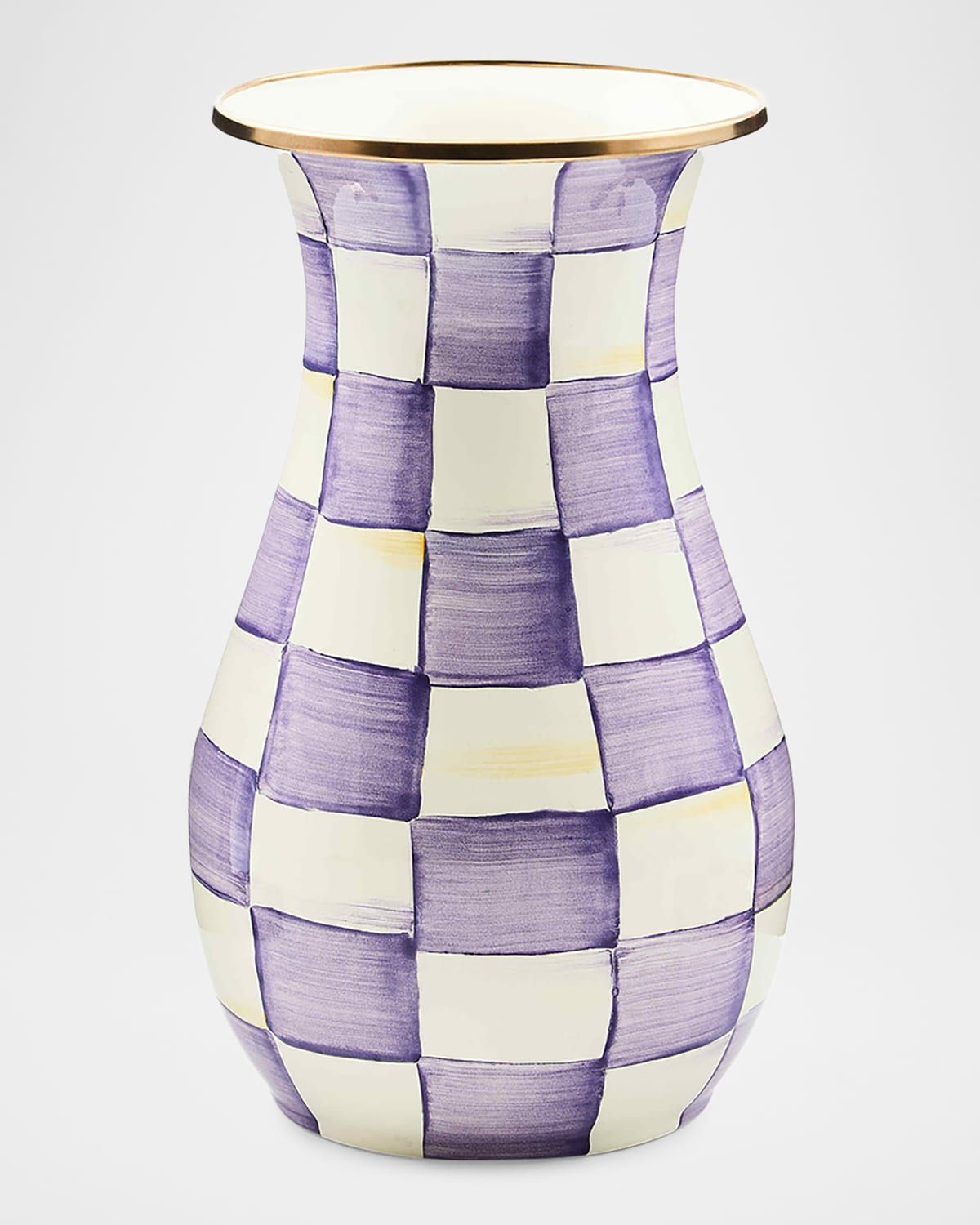Violet Check Tall Vase