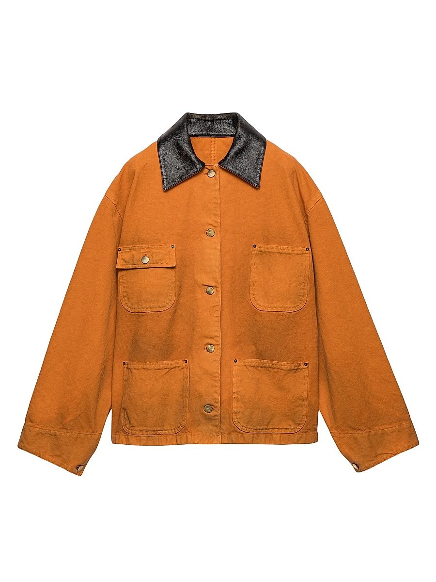 Women's Canvas Jacket - Orange - Size 4