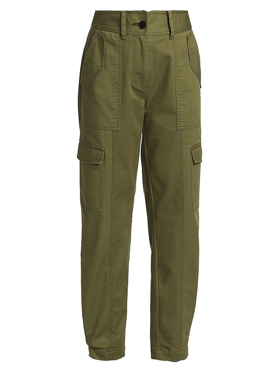 Women's Elian Mid-Rise Stretch Cargo Pants - Fatigue - Size 16