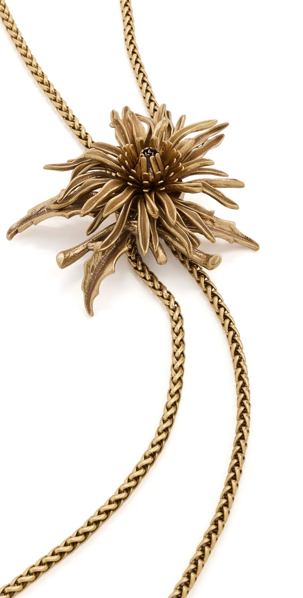 Cult Gaia Octavia Bolo Necklace Antique Brass One Size