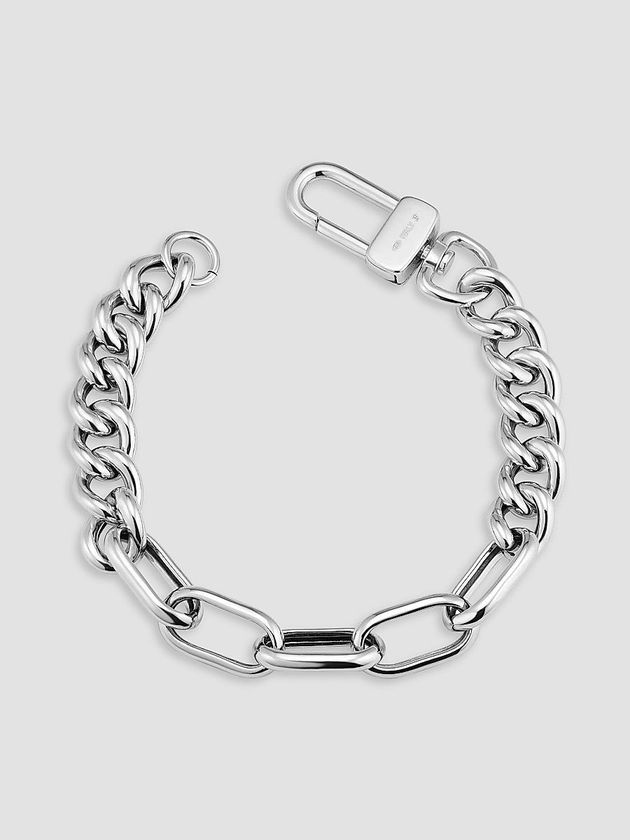 Women's Curb Clip Link Connector Clasp Bracelet in Sterling Silver - Silver - Size 7.5