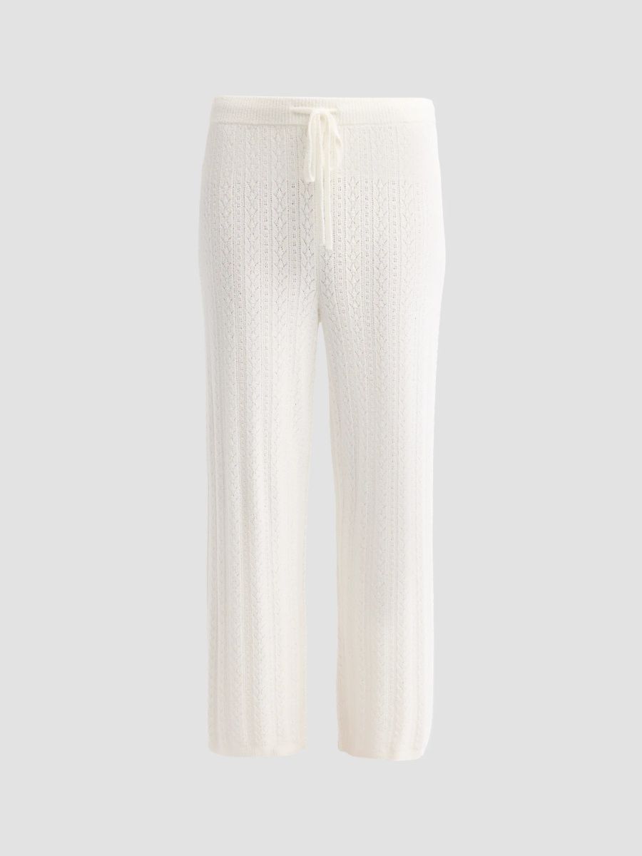 Barefoot Dreams Women's CozyChic Ultra Lite Pointelle Crop Pants - Pearl - Size XS